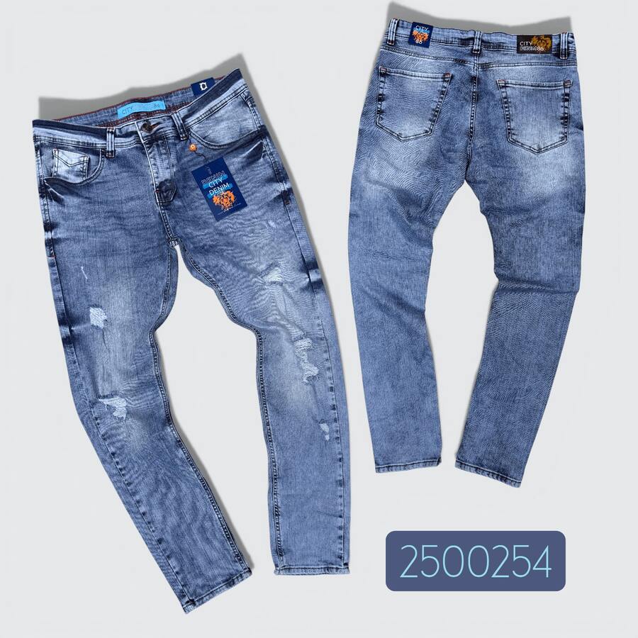 Men's Skinny Fitted Jeans With A Lengthening Effect - JO-007 - Ver 1