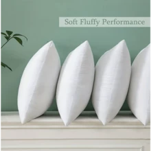 Pack Of 4 Extra Deep Filled Throw Pillow Inserts All Sizes Soft Cushion Pads For Home Decor Scatters Fillers Comfortable Support - White - View 2
