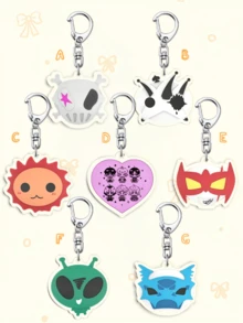 1 قطعة سلسلة مفاتيح شخصية كرتونية سيول/سلسلة مفاتيح صداقة: إكسسوار حقيبة بتصميم الشخصية، مجوهرات مثيرة للاهتمام وهدية للمعجبين. مناسبة للصديق، الصديقة، العائلة، المعلم، هدايا الحفلات، وديكور الهاتف ذو الموضوع. - متعدد الألوان - مشاهدة 2