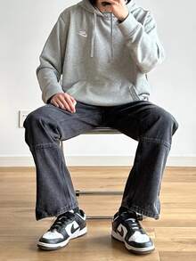 Nike Sportswear Club 纯色 Logo 印花卫衣，男款，灰色 - 灰色 - 查看 8