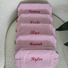 Embroidered Makeup Bag, Customized Corduroy Makeup Bag, Sanitary Pad Storage Bag, Travel Makeup Bag, Personalized Storage Bag, Gift For Women, Embroidered Corduroy Bag, Customized Corduroy Makeup Bag, Personalized Corduroy Bag, Travel Case, Toiletries, Sunscreen Bag, Bridesmaid Gift, Corduroy Makeup Bag, Spacious - Multicolor - View 9