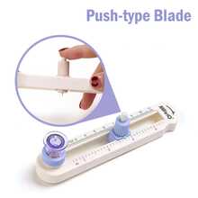 1pc 360 Degree Rotary Circle Cutter - Precision Round Cutting Tool - DIY Plastic Circle Cutter With Rotating Handle, White & Blue Color, Accurately Cut Circles, Ideal For Crafting And Office Use, Office Supplies - White - View 8