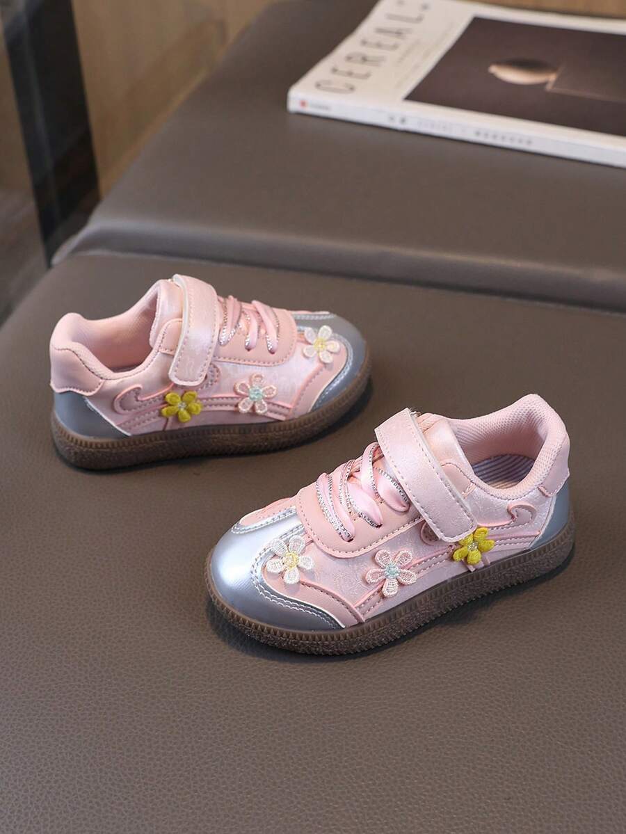 1 Pair High Quality Breathable Non-Slip Toddler Canvas Shoes, Children Sports Shoes - Pink - View 1