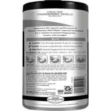 Weiman Stainless Steel Cleaner, 30 Count Cleaning Wipes, Removes Dirt, Grime, And Grease, No Streaks Or Residue, Stainless Steel Polish For A Sparkling Clean And Shiny Surface, Cleaning Supplies - ColorB - 查看 2