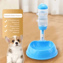 Automatic Pet Drinker Dog Bowls Water Bottles Universal Dog Waterer Feeder 2 In 1 Liftable Dispenser Puppy Supplies Space-Saving - Multicolor - View 4