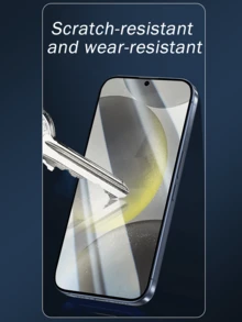 Bộ 2 miếng dán màn hình cường lực siêu trong suốt tương thích với Samsung Galaxy, hỗ trợ mở khóa vân tay siêu âm, độ trong suốt cao, chống bám vân tay, chống nổ, không bọt khí, độ dày 1.5mm, bao bì cứng cáp, độ trong suốt cao - Bảo vệ 5 trong 1, phụ kiện bảo vệ màn hình điện thoại di động thiết yếu, thích hợp sử dụng hàng ngày, văn phòng, nhà. Chống nước, chống sốc, chống rơi, chống trầy xước. - Trong sáng - Xem 2