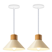 Illustrious Home KIT 2 Modern Ceiling Pendant Light For Living Room Kitchen - trắng - Xem 2