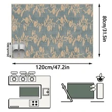 1 pieza Alfombra/Tapete/Felpudo/Pasillo de área con patrón floral vintage, rayado y botánico, alfombra suave y lavable para baño, cocina, entrada, pasillo, dormitorio, sala de estar, decoración versátil para el hogar - Multicolor - Ver 13