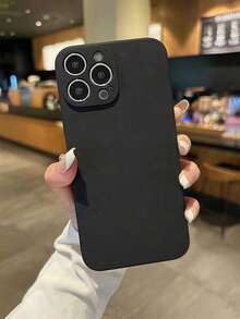 1个黑色极简全包覆TPU防震手机壳，兼容苹果17、16、15、14、13、12、11 Pro Max、Air - 黑色 - 查看 2