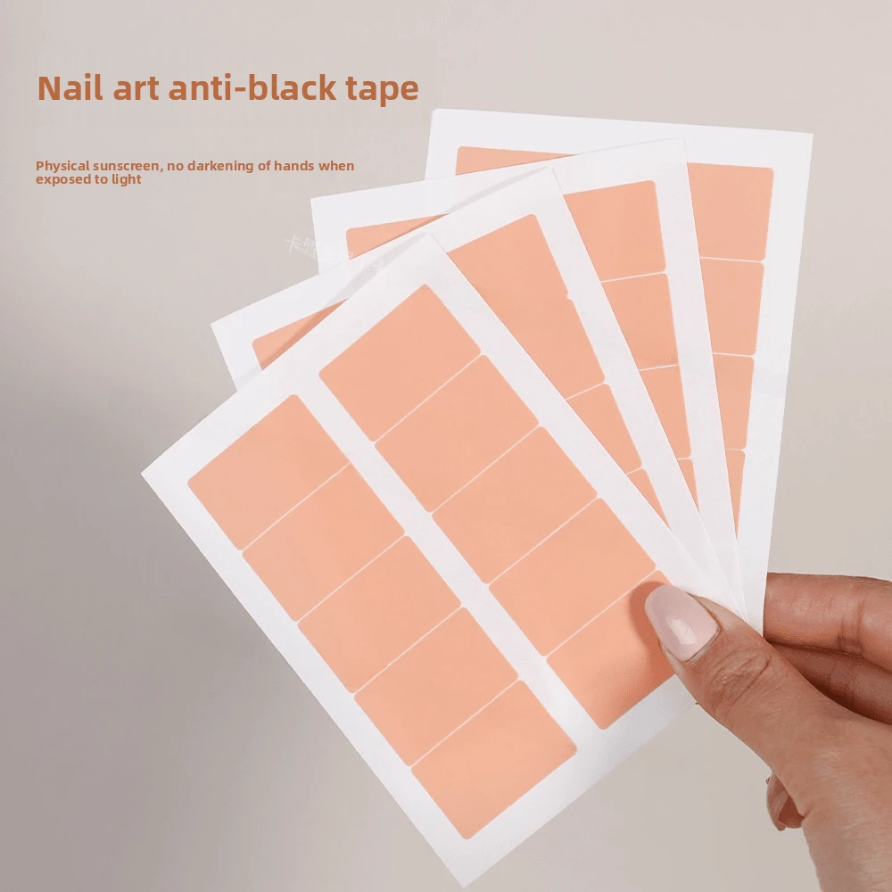 Disposable Half-Finger UV Gloves For Nail Art, Tape-Fixed Adhesive Stickers, Anti-Tanning Gloves, Nail Lamp Finger-Exposing Stickers - Multicolor - View 1