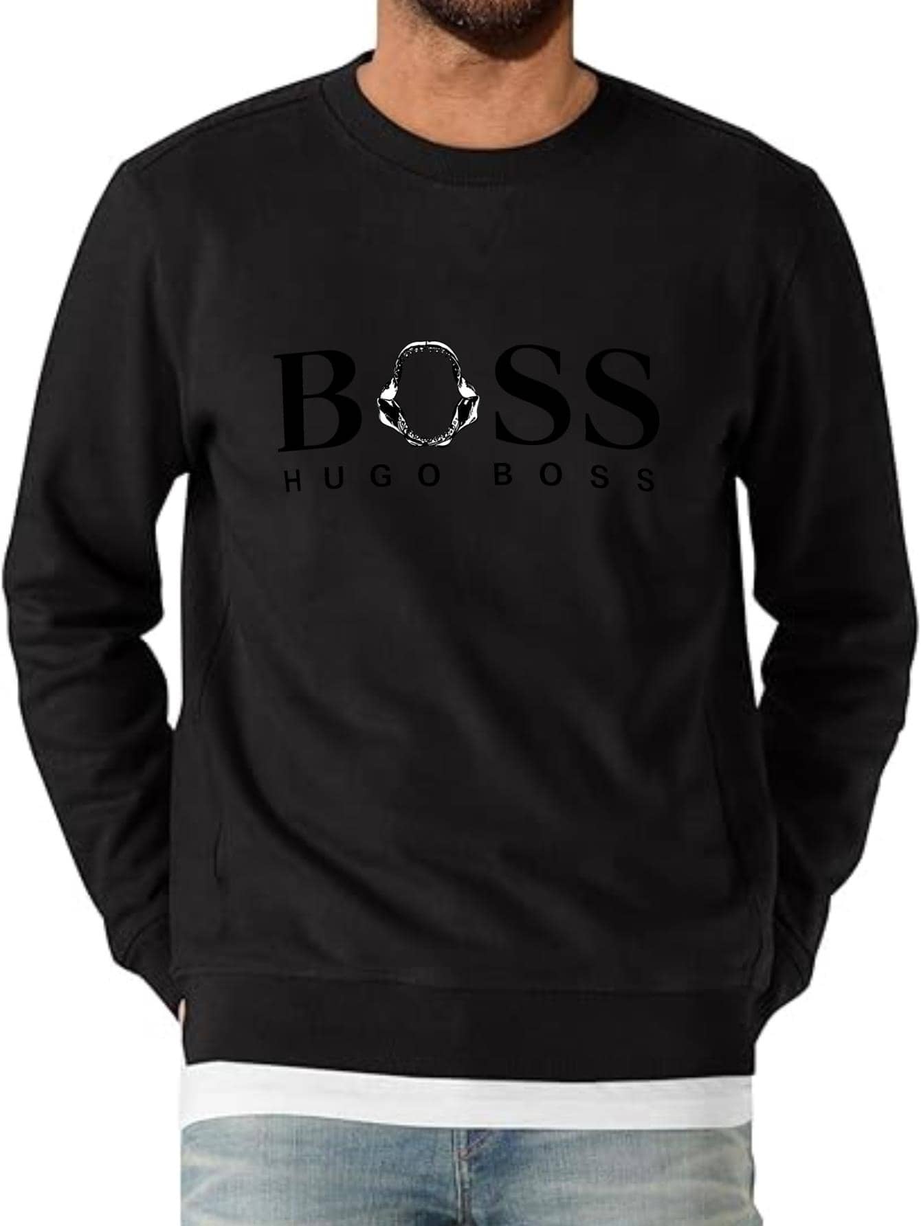 Men Sweatshirts - Black - View 1