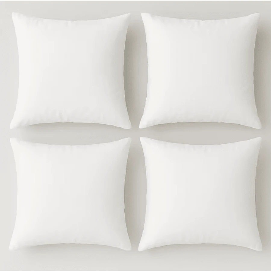 Pack Of 4 Extra Deep Filled Throw Pillow Inserts All Sizes Soft Cushion Pads For Home Decor Scatters Fillers Comfortable Support - White - View 1