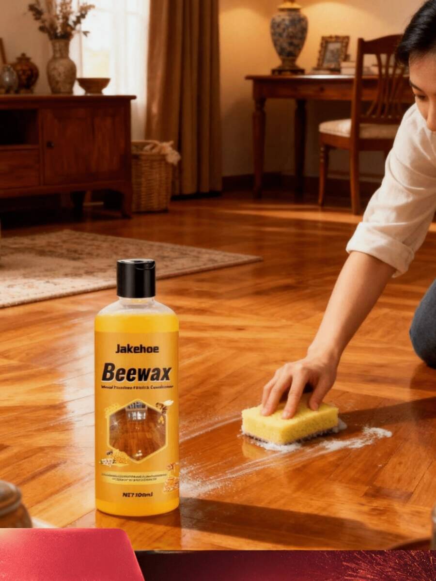jakehoe 1/2/5PCS Wooden Floor Cleaner And Polisher, Stain Removal And Dust-Proof Floor Care Wax, Household Wooden Floor Brightening And Shining Cleaner, Daily Floor Maintenance Cleaning Solution, Residue-Free Protective Long-Lasting Floor Polisher, New And Old Packaging Randomly Sent - 液體 - 查看 1