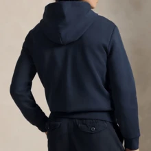 Polo Ralph Lauren Double-Knit Full-Zip Hoodie,Embroidered Logo Hoodie - Unisex - 藏蓝色 - 查看 5