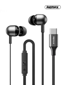 Remax 1.2M Type-C Wired In-Ear Headphones,HiFi Dynamic Mic, Transparent Shell, TPE Materials,Soundproof Ear Caps, Noise Reduction And Bass Boost,Black/White - RM-03A - View 12