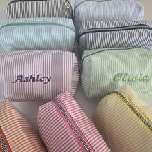 Embroidered Makeup Bag, Customized Corduroy Makeup Bag, Sanitary Pad Storage Bag, Travel Makeup Bag, Personalized Storage Bag, Gift For Women, Embroidered Corduroy Bag, Customized Corduroy Makeup Bag, Personalized Corduroy Bag, Travel Case, Toiletries, Sunscreen Bag, Bridesmaid Gift, Corduroy Makeup Bag, Spacious - Multicolor - View 7
