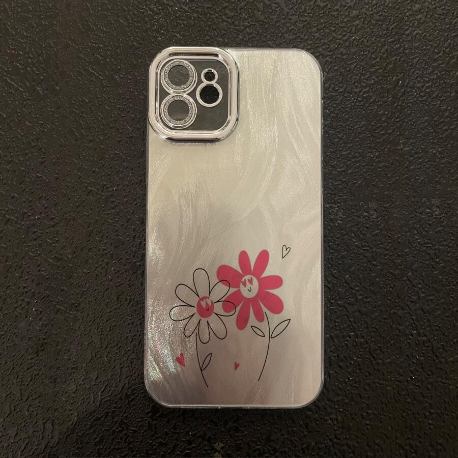 Funda de teléfono a la moda - Textura de satén plumoso Compatible con todos los modelos de teléfonos inteligentes Apple El regalo perfecto para ella, una opción ideal para San Valentín - Negro - Ver 1