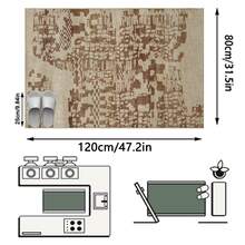 1pc Geometric Color Block Patchwork Area Rug, Moroccan Carpet, Soft Washable Rug For Bathroom, Kitchen, Entryway, Hallway, Bedroom, Living Room, All Season - Multicolor - View 17