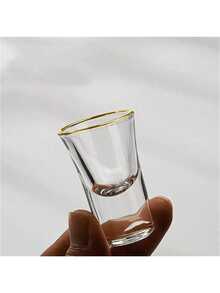6 peças/12 peças, 15ml/0,5oz Mini Copos de Licor com Borda Dourada, Adequado para Bar, Pub, Clube, Restaurante e Uso Doméstico, Taças de Vinho de Casamento, Taças de Vinho para Festa - Multicolorido - Visão 8