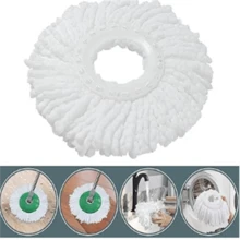 Compartment Spin Mop And Bucket, Mop And Bucket With Wringer Set,360°Rotating Spinning Mopping For Floor Cleaning With 6 Microfiber Replacement Heads, 61" Extended Handle, 2X Wheel - Deep Green - A - Xem 1