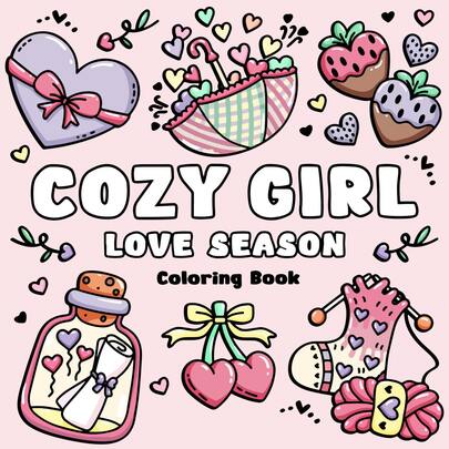 1pc 40 Pages 190g Cozy Girl Adult Coloring Book - Illustrations Full Of Girly Charm, Healing Stress Relief Coloring Book, Perfect Gift For Wedding Season, Mother's Day