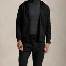 Polo Ralph Lauren Double-Knit Full-Zip Hoodie,Embroidered Logo Hoodie - Unisex - màu đen - Xem 2