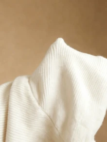 Jersey de punto acanalado con cuello henley (Opciones de multicolor) - Albaricoque - Ver 9
