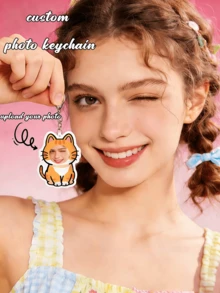 Customized Photo Keychain, Personalized Keychain, Muscular Man, Suitable For Father's Day, Mother's Day, Halloween, Christmas, Christmas Eve, Valentine's Day, Birthday, Anniversary - Multicolor - View 10