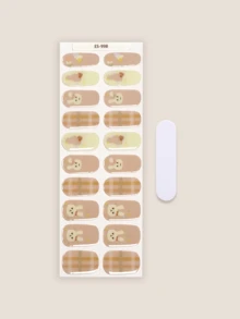 Bandes d'ongles en gel durcies, base transparente, 20 pièces de bandes de gel pour ongles, autocollants, nécessite une lampe UV, qualité salon, longue tenue, ES20 Gros transfrontalier Même style que le livre rouge Autocollants pour ongles Fournitures pour ongles - Bordeaux - Voir 3