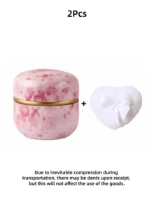 80g Set Includes 1 Mini Heart Shaped Makeup Sponge (No Loose Powder), 1 Powder Compact, Suitable For Bathing And Travel, Perfect Gift For Valentine's Day, Christmas, Eid, Holidays And Halloween, Listed In Holiday Gift Guide And Halloween Candy Box. Set Contains Mini Sponge And Powder Compact, Mother's Day Gift, Bedroom Essential, Travel Product - Multicolor - View 13