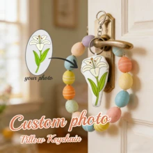 Llavero personalizable con foto, llavero personalizado, se pueden imprimir fotos, lindo, adecuado para el Día del Padre, el Día de la Madre, Halloween, Navidad, Nochebuena, San Valentín, cumpleaños, aniversario y otras ocasiones - Extranjero - Ver 4