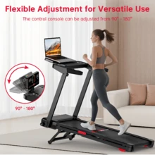 Homefitnesscode 4-In-1 Folding Treadmill - 1–14 Km/H Speed, 20% Slope Auto Incline, 9cm Adjustable Height,107*40 Cm Running Belt, 12 Preset Programs & Touch Control - UK Plug(220-240V) - View 10
