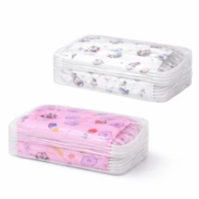 Paquete con 50 Cubrebocas de Triple Capa Termosellados Infantiles con Diseño - 2 cajas = 1 Blanco + 1 Rosa - Ver 1