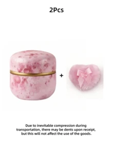 80g Set Includes 1 Mini Heart Shaped Makeup Sponge (No Loose Powder), 1 Powder Compact, Suitable For Bathing And Travel, Perfect Gift For Valentine's Day, Christmas, Eid, Holidays And Halloween, Listed In Holiday Gift Guide And Halloween Candy Box. Set Contains Mini Sponge And Powder Compact, Mother's Day Gift, Bedroom Essential, Travel Product - Multicolor - View 12