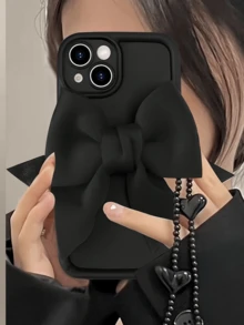 Butterfly+Phone Case+Wristband Anti Fall Phone Protective Case Phone Case Protective Case Suitable For IPhone 16 15 14 13 12 11 Pro Max PLUS - Black - View 1