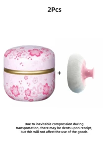 1 Set 80g Loose Powder Container With Powder Puff (Powder Not Included), Puff And Powder Case Suitable For Bathing And Travel, Perfect Gift For Christmas, Holidays, Halloween, Valentine's Day, Eid, Listed In Holiday Gift Guide, Mother's Day Gift - Multicolor - View 9