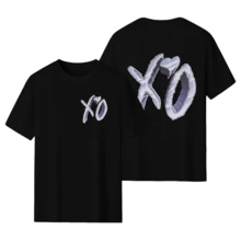 After Hours Til Dawn Fm Music Album Men's And Women's Short Sleeved Cotton Sportswear Hoodies Hip Hop Rock Top Singer The Weeknds Hoodie T-Shirt Men's Top - 黑色 - 查看 7