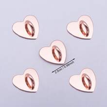 5 chiếc móc khóa hình trái tim kim loại dễ thương có thể dán, dùng để gắn điện thoại, ốp lưng điện thoại, vòng đeo ngón tay, phụ kiện dây đeo. - Nhiều màu - Xem 12