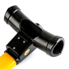 2PCS Car Steering Wheel Lock Universal Fit Maximum Security Steering Wheel Lock For Cars, Anti-Theft T-Bar Steering Wheel Lock - 4 Keys - Yellow - View 6