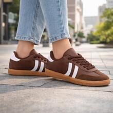 Women's Casual Sneakers – Young And Modern Look. Comfortable, Soft Rubber Sole. Street Style Sneakers, Fashion 2026. - 鏽棕色 - 查看 8