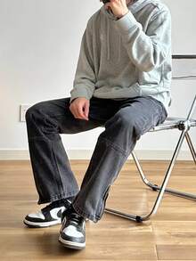 Nike Sportswear Club 纯色 Logo 印花卫衣，男款，灰色 - 灰色 - 查看 9