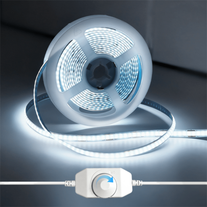 1 Stück 5V COB LED Lichtstreifen USB COB biegsamer Lichtstreifen flexibel kaltweißer LED Streifen Dimmer, geeignet für Raum TV Spiegel Rückbeleuchtung Schrank Klebeband Licht, TV Hintergrundbeleuchtung, Heimdekoration, Dekorationslicht, biegsames Design, dimmbar, einstellbarer Lichtstreifen