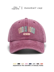 Vintage Washed Adjustable Cap, Suitable For Men And Women, All-Season Spring Summer Autumn Winter, Ideal For Valentine's Day, Wedding, Christmas, Father's Day, Outdoor Sports, Travel, Sun Protection, Unisex Gift, Customizable Trucker Hat In Black, Pink, Purple, Yellow And Other Casual Headwear - Black - View 2