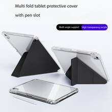 适用于 Redmi Pad 2 11 英寸平板电脑的保护套,多折叠平壳设计,高透明亚克力背板带笔槽,可自由 DIY,智能休眠唤醒功能,也适用于 Redmi Pad SE 11 英寸(2023 款)平板电脑,Matepad 保护套,兼容华为 Matepad 11.5S/Matepad SE 11 英寸平板电脑保护套 - 高透明度亞克力 - 查看 2