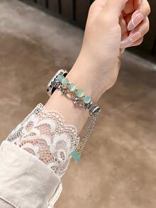 Silver Green Cat's Eye