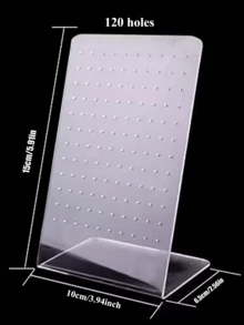 120-Slot Jewelry Organizer Earring Stud Display Stand Earrings Pendant Holder Necklace Display Rack Back To School - Multicolor - View 9