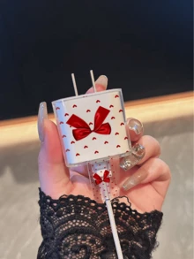 Red Heart & Bow Charger Cable Protector Case, Compatible With 20W Apple Charger, Minimalist Charger Protective Cover, Scratch & Bite Resistant, Compatible With IPhone 11/12/13/14/15/16/13 Pro Max/16 Pro Max/17 Pro Max/15 Pro Max/17/16 Pro Max - Clear - View 4