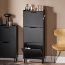 SoBuy Shoe Cabinets - Black - View 4
