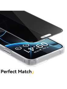 Yezodawee 3片装360°全覆盖防窥屏保护膜 - 四重隐私保护，超强钢化玻璃，强度提升5倍，隐形保护，防指纹，易于安装，防刮花，无气泡，兼容手机壳，防窥，防指纹，防摔，兼容 17 Pro Max/17 Pro/17 Air/17/16E/16 Pro Max/16 Pro/16 Plus/16/15 Pro Max/14 Pro Max/13/12/11/XS MAX/XR Plus系列，屏幕保护必备品，适用于日常、办公、家庭使用。手机屏幕保护膜，手机配件，防窥，防水，防震，防摔，防刮花。 - 黑色 - 查看 8