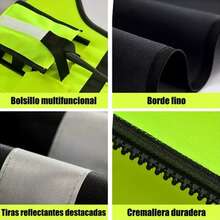 Chaleco De Reflejantes Industrial Superbrillante Reflectante para una conducción nocturna segura - Multicolor - Ver 7